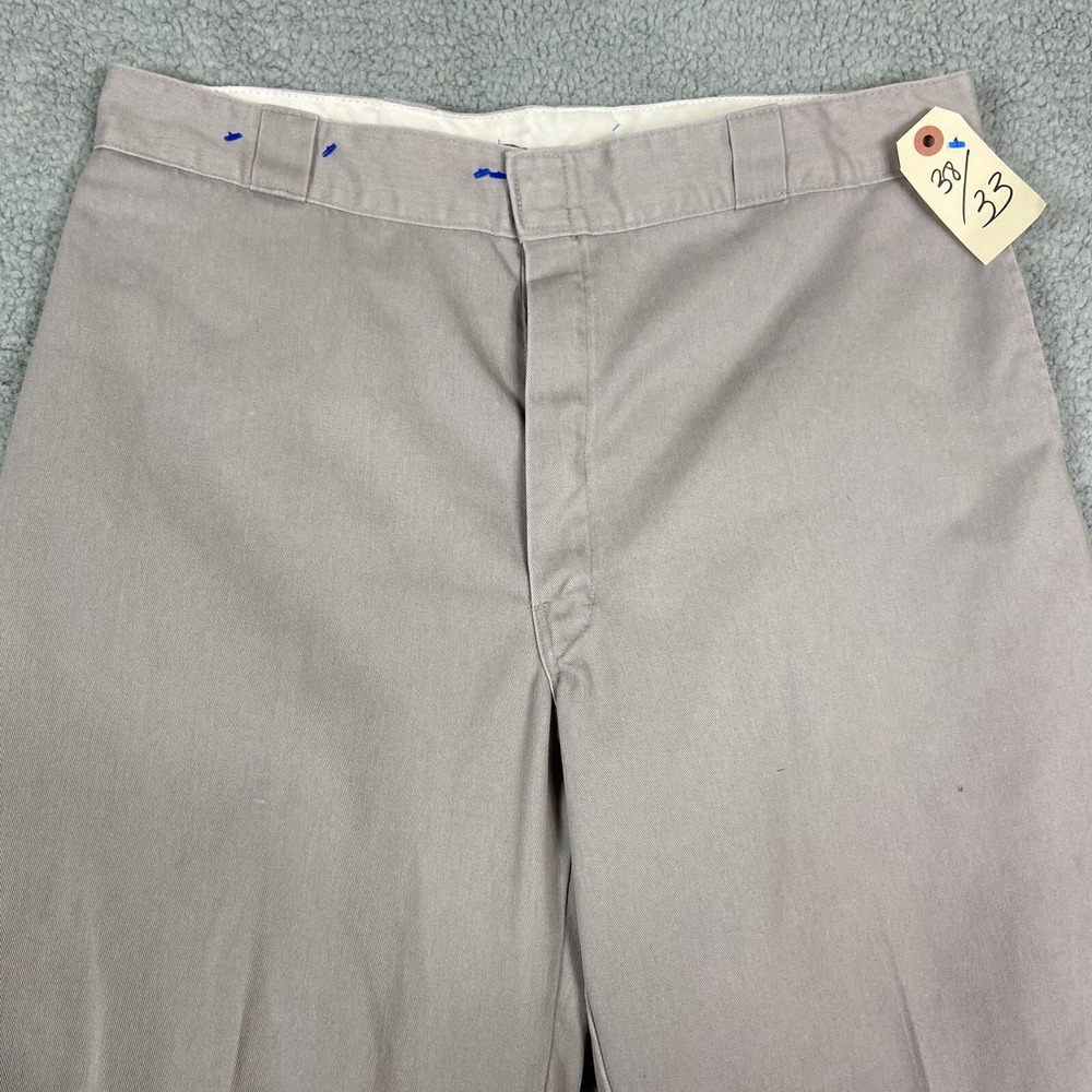 Dickies Pants Men Size 38x33 Gray Workwear Double Knee Loose Fit 90s Y2k - Picture 2 of 9